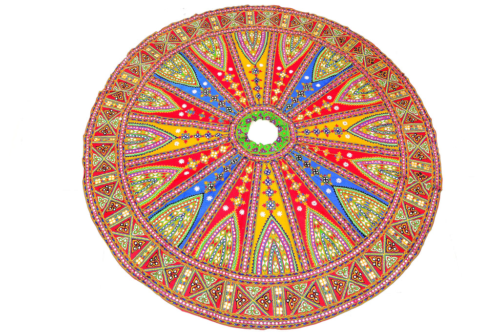 Banjara India Cotton Long Flair Aari Embroidery Kutch Work