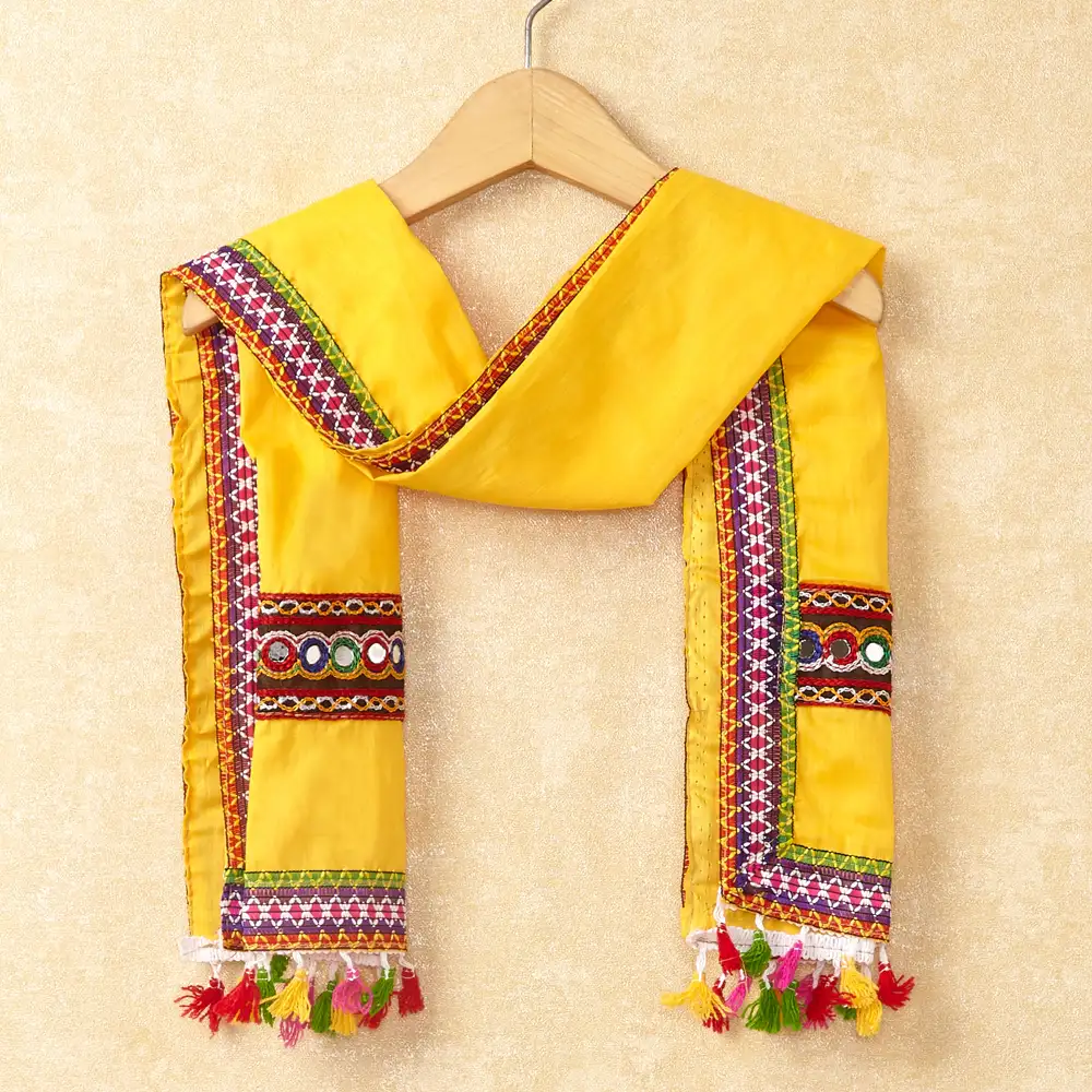 Banjara India Kutchi Emboidered Red Girls Chaniya Choli with Dupatta (CC-WAVE) - Red