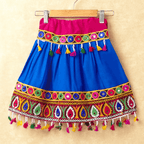Banjara India Kutchi Emboidered Pink Girls Chaniya Choli with Dupatta (CC-DROP) - BLUE