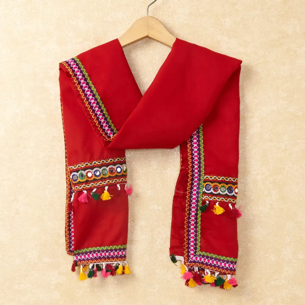 Banjara India Kutchi Emboidered Yellow Girls Chaniya Choli with Dupatta (CC-RING) - YELLOW