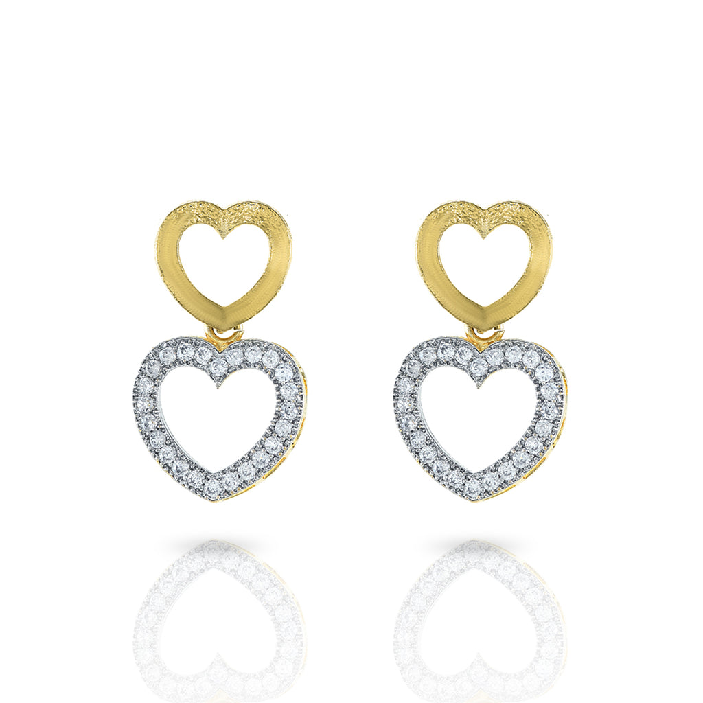 Charms Designer Gold Plated Jewellery Set with Earrings for Women/Girls (NECK-15)