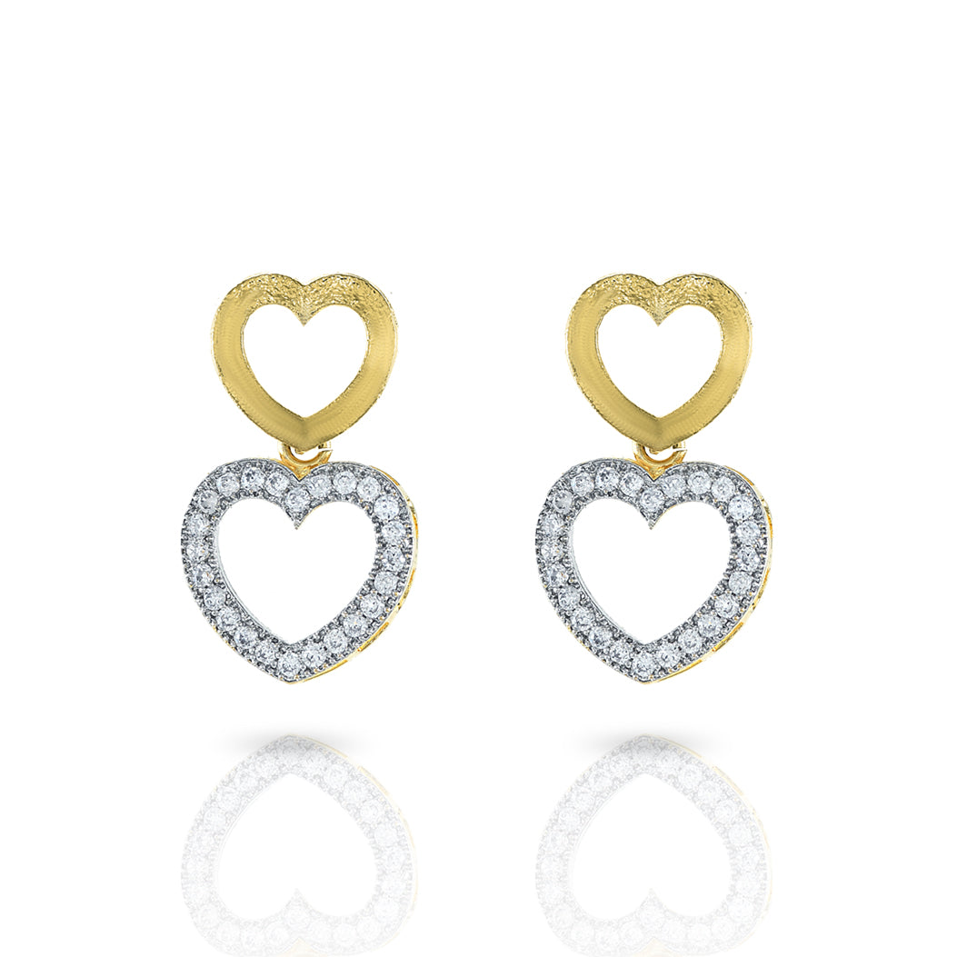 Charms Designer Gold Plated Jewellery Set with Earrings for Women/Girls (NECK-15)