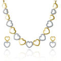 Charms Designer Gold Plated Jewellery Set with Earrings for Women/Girls (NECK-15)