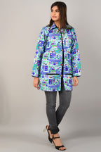 Pre-Order: Kutch Work Embroidered Long Boho Style Blazer White
