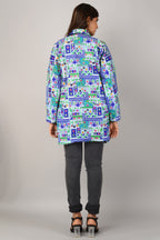 Pre-Order: Kutch Work Embroidered Long Boho Style Blazer White