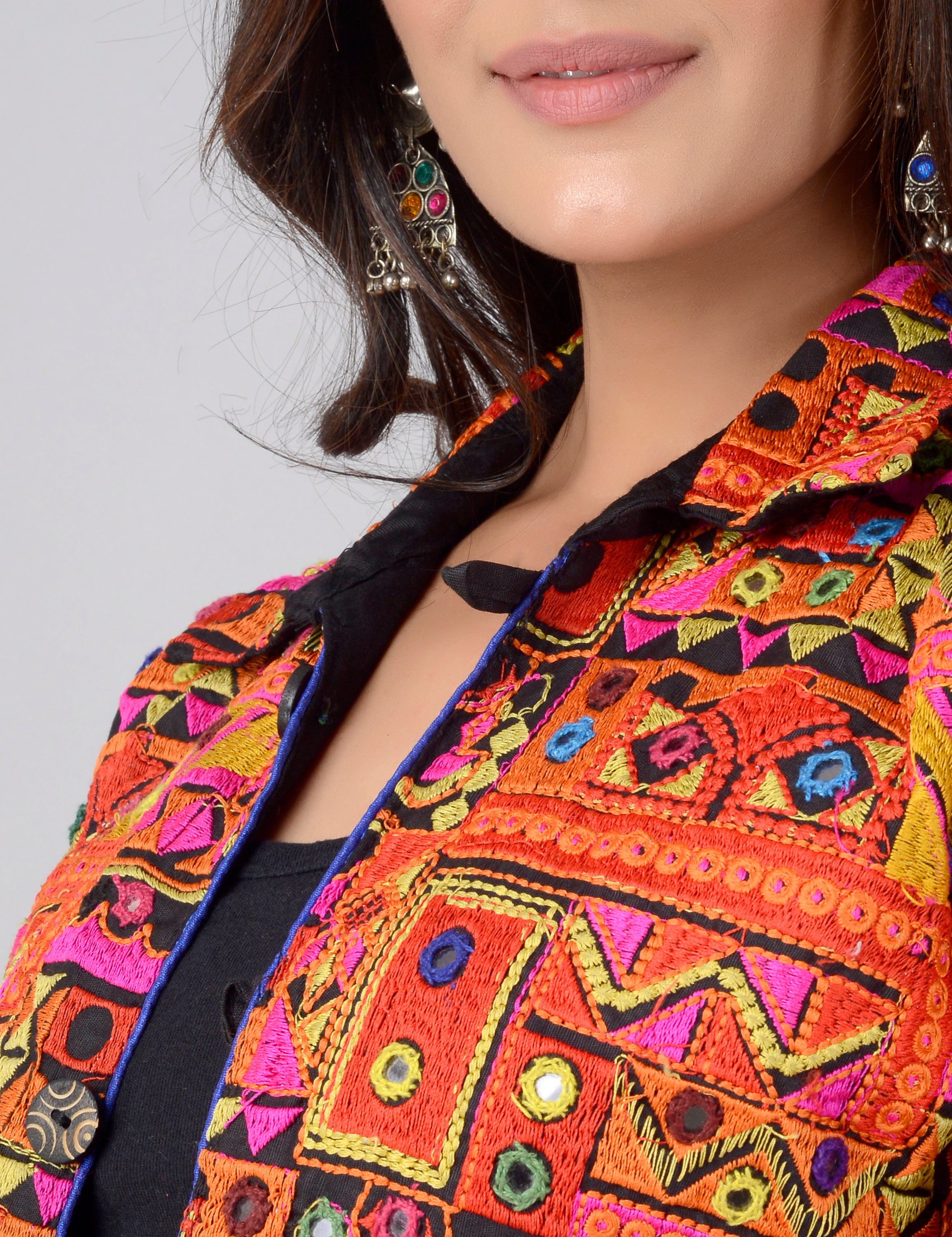 Pre-Order: Kutch Work Long Boho Style Blazer (Limited Edition)
