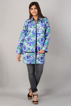 Pre-Order: Kutch Work Embroidered Long Boho Style Blazer White