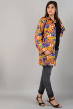 Pre-Order: Kutch Work Embroidered Long Boho Style Blazer - Green