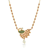 Charms Collection Gold Plated Pendant Set with Earrings for Women (NECK-08)
