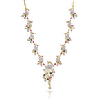 Charms Designer Gold Plated Peacock Jewellery Set for Women (NECK-23)