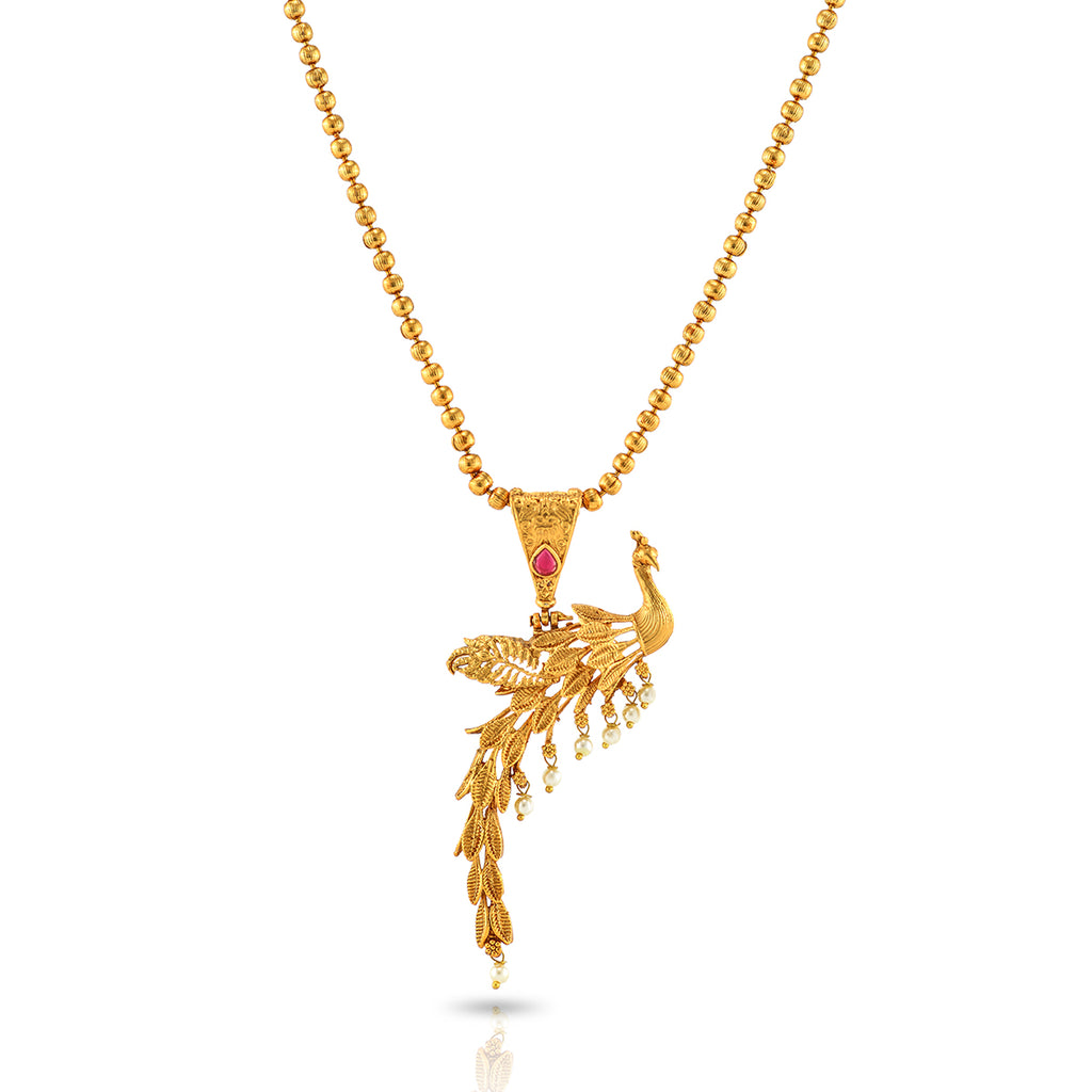 Charms Amazing Gold Plated Peacock Jewellery Set for Women (NECK-07)