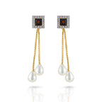 Charms Collection Gold Plated Pendant Set with Earrings for Women (NECK-09)