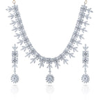 Charms Sparkling AD Jewellery Set with Earrings for Women/Girls (NECK-17)