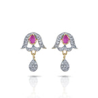 Charms Sparkling AD Jewellery Set with Earrings for Women/Girls (NECK-18)