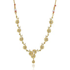 Charms Designer Gold Plated Jewellery Set with Earrings for Women/Girls (NECK-13)