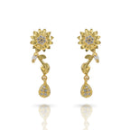 Charms Designer Gold Plated Jewellery Set with Earrings for Women/Girls (NECK-13)