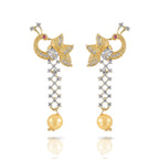 Charms Designer Gold Plated Peacock Jewellery Set with Earrings for Women/Girls (NECK-14)