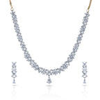 Charms Sparkling AD Jewellery Set with Earrings for Women/Girls (NECK-22)