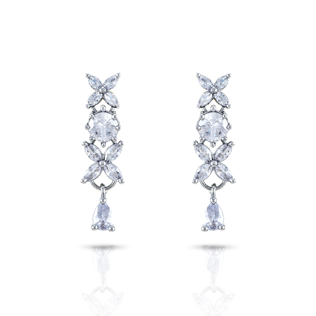 Charms Sparkling AD Jewellery Set with Earrings for Women/Girls (NECK-22)