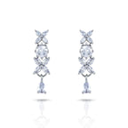 Charms Sparkling AD Jewellery Set with Earrings for Women/Girls (NECK-22)