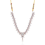 Charms Sparkling AD Jewellery Set with Earrings for Women/Girls (NECK-35)