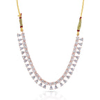 Charms Sparkling AD Jewellery Set with Earrings for Women/Girls (NECK-36)