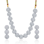 Charms Sparkling AD Jewellery Set with Earrings for Women/Girls (NECK-38)